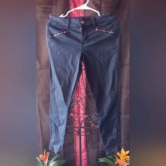 LEVEL 99 Premium Denim Riley Moto skinny jeans size 27 dark blue - Picture 2 of 8